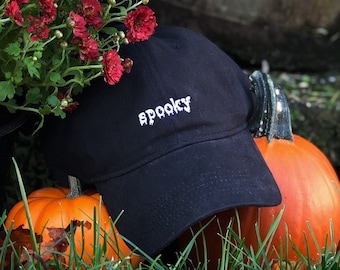 Embroidered spooky GLOW In The DARK Halloween Dad Hat
