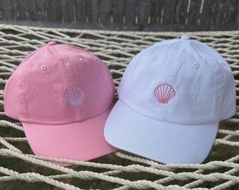 Embroidered Sea Shell Bachelorette Party Hats
