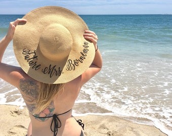 CUSTOM Embroidered Floppy Sun Hat