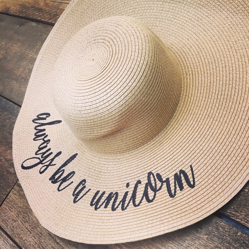 CUSTOM Embroidered Floppy Sun Hat afbeelding 4