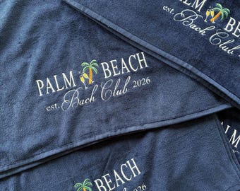 CUSTOM Embroidered Beach Towel __ Bachelorette Party Swag