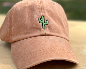 Embroidered Cactus Dad Hat