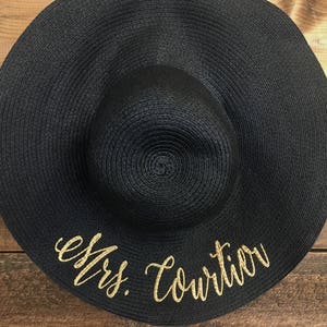 CUSTOM Embroidered Floppy Sun Hat afbeelding 6