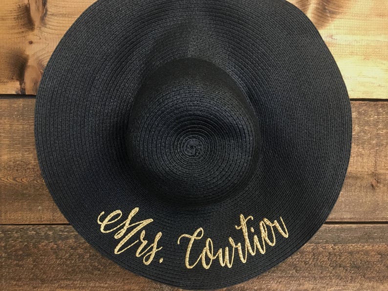 CUSTOM Embroidered Floppy Sun Hat afbeelding 6