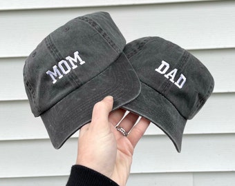 Embroidered MOM & DAD Unstructured Hat