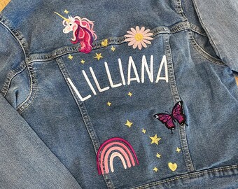 Embroidered Girls Denim Jacket
