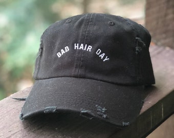 Embroidered Bad Hair Day Dad Hat