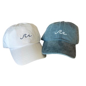 Embroidered Waves Bachelorette Party Dad Hats