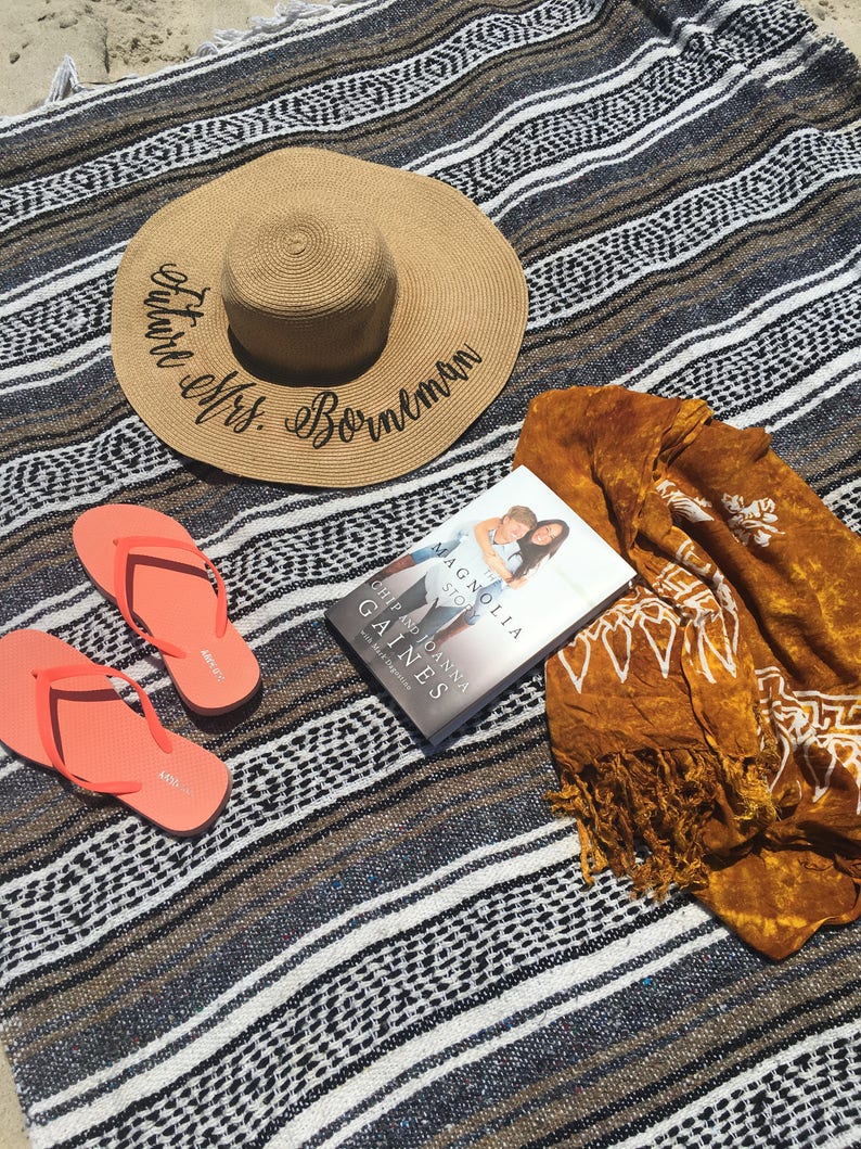 CUSTOM Embroidered Floppy Sun Hat afbeelding 3