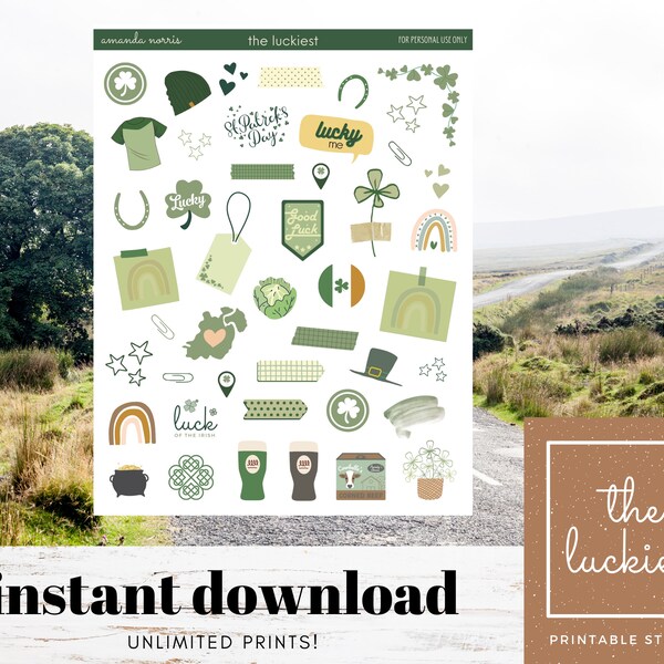 Ireland Scrapbook Stickers Etsy