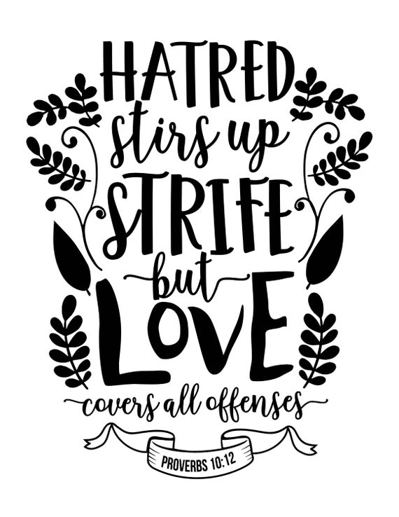 Calligraphy Lettering Practice Bible Verse Love Covers All Offenses Sizes Us Letter And A4 - 