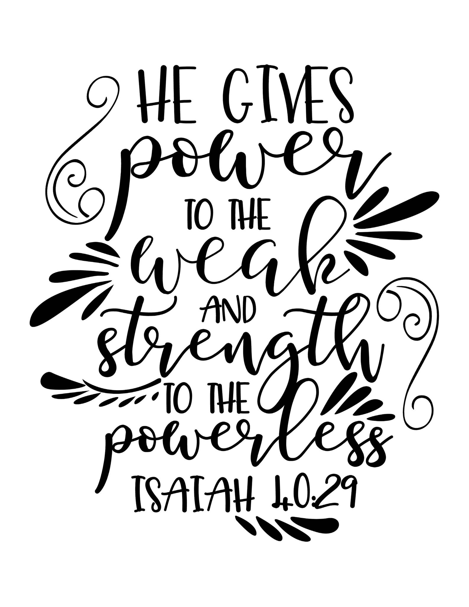 Calligraphy Printable Bible Verses