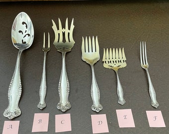 Antique Towle Canterbury Sterling Silver Serving Forks and Antique Towle Canterbury Sterling Silver Serving Forks and