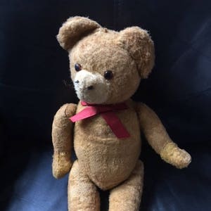 Old "Growling Bear" Vintage Teddy Bear with Sound in Tummy