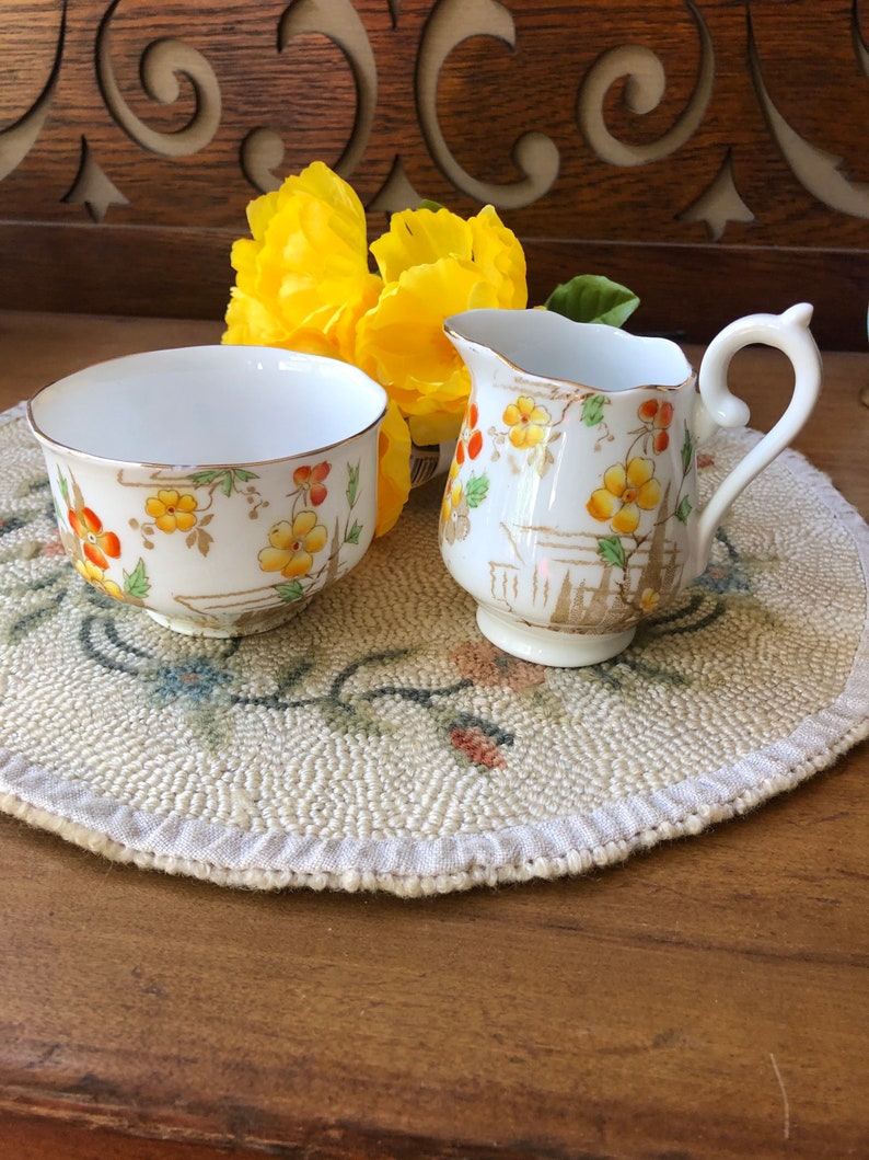 Vintage Royal York Bone China Sugar and Creamer Made in Etsy