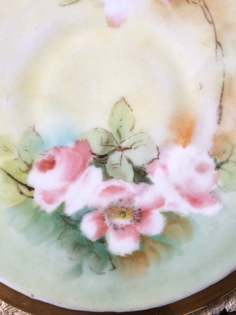 Antique Hand Painted Bavaria Tea Trivet German Tea Trivet Etsy