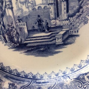 Antique Castle Scenery Blue Transferware Plate by Jacob Furnival PG Co ...