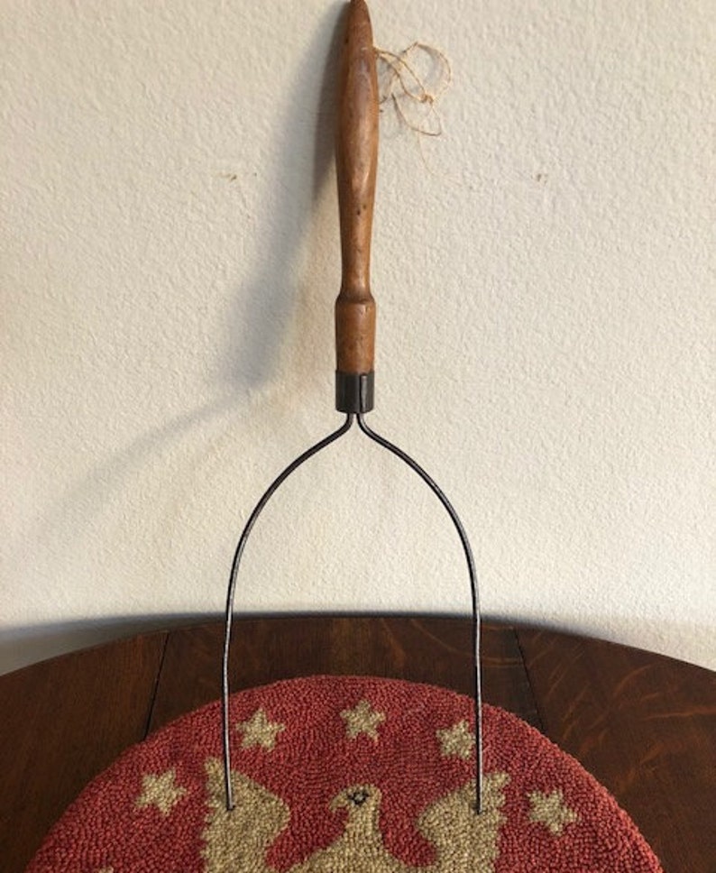 Primitive Antique Pie Lifter Metal With Wood Handle Etsy