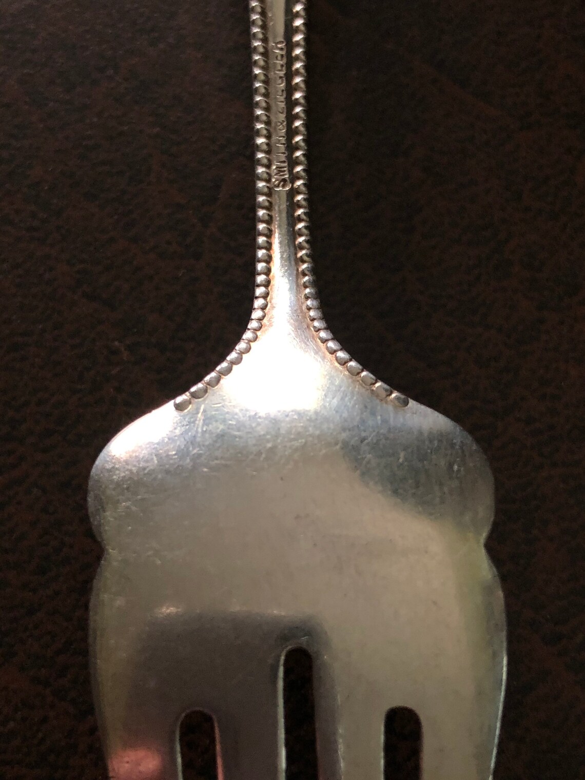 Antique Sterling Silver Meat Fork Inscribed Oct 31900 Etsy