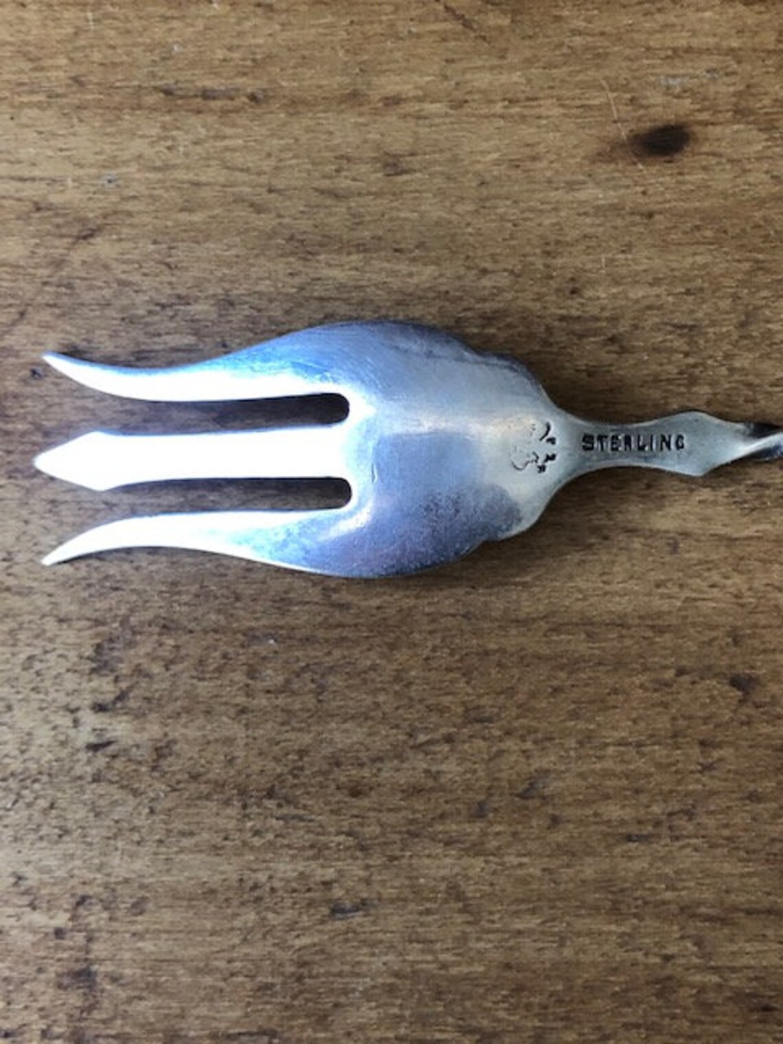 Antique Sterling Silver Pickle Fork With Twisted Neck and Etsy