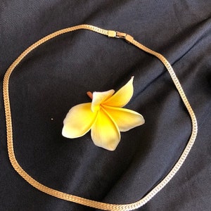 Vintage Sparkling, Shiny Gold Tone Link Necklace Chain, 22"