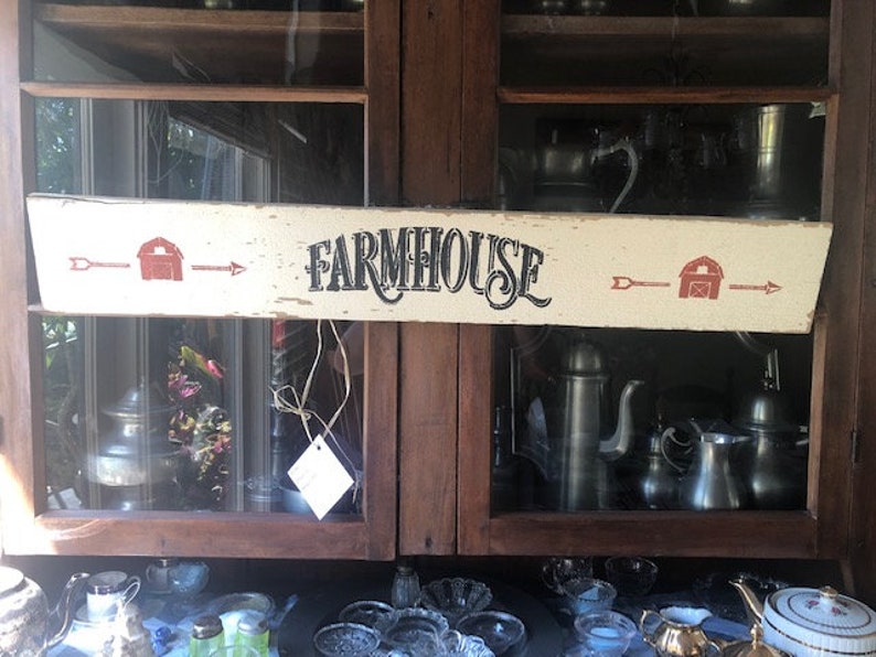 Rustic Chippy Paint Farmhouse Sign, Made From Salvaged Reclaimed Pre ...
