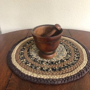 Antique Primitive Turned Wood Mortar and Pestle, Treenware Kitchen Tools and Farmhouse Decor, Apothecary