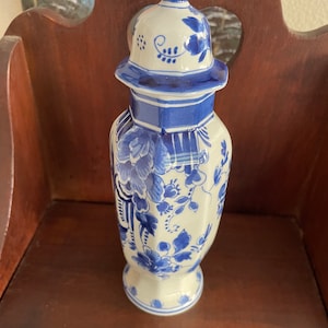 Vintage Blue Delft Small Ginger Jar