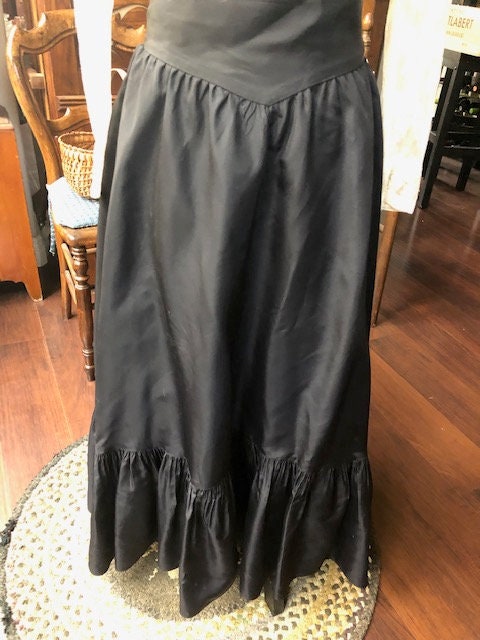 Vintage Jessica Mcclintock Gunne Sport Black Skirt | Etsy
