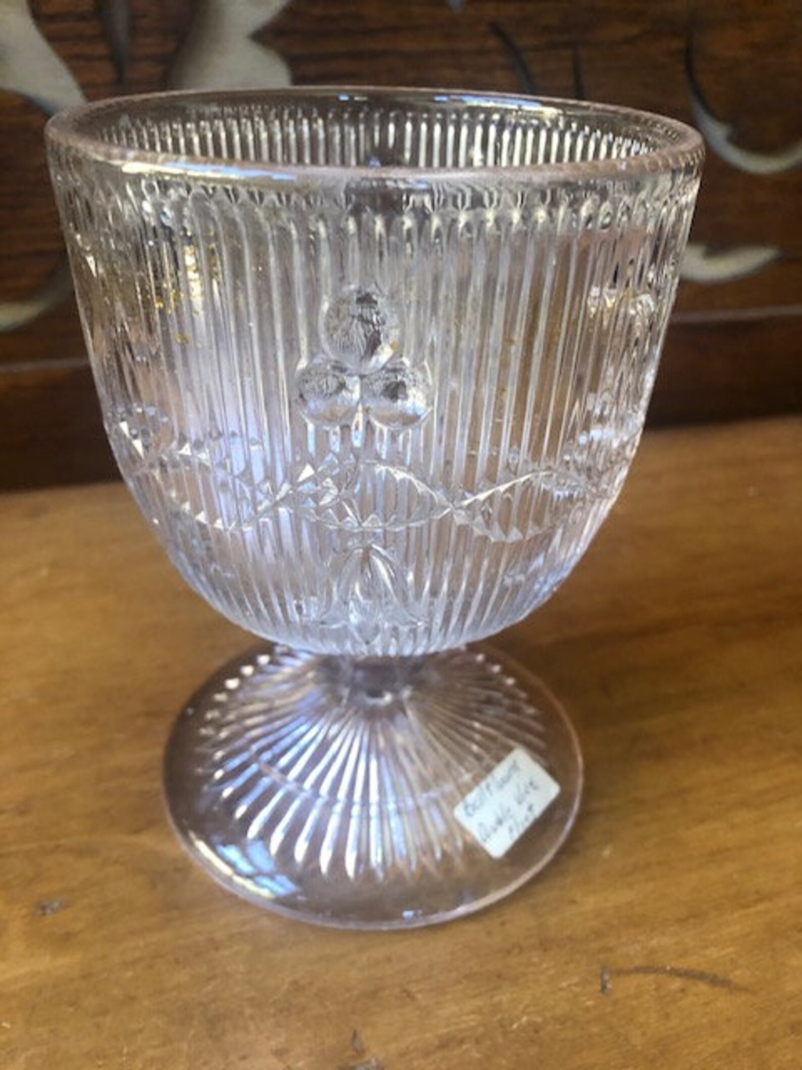 Antique Flint Glass Footed Sugar Bowl Bellflower Double Vine Etsy