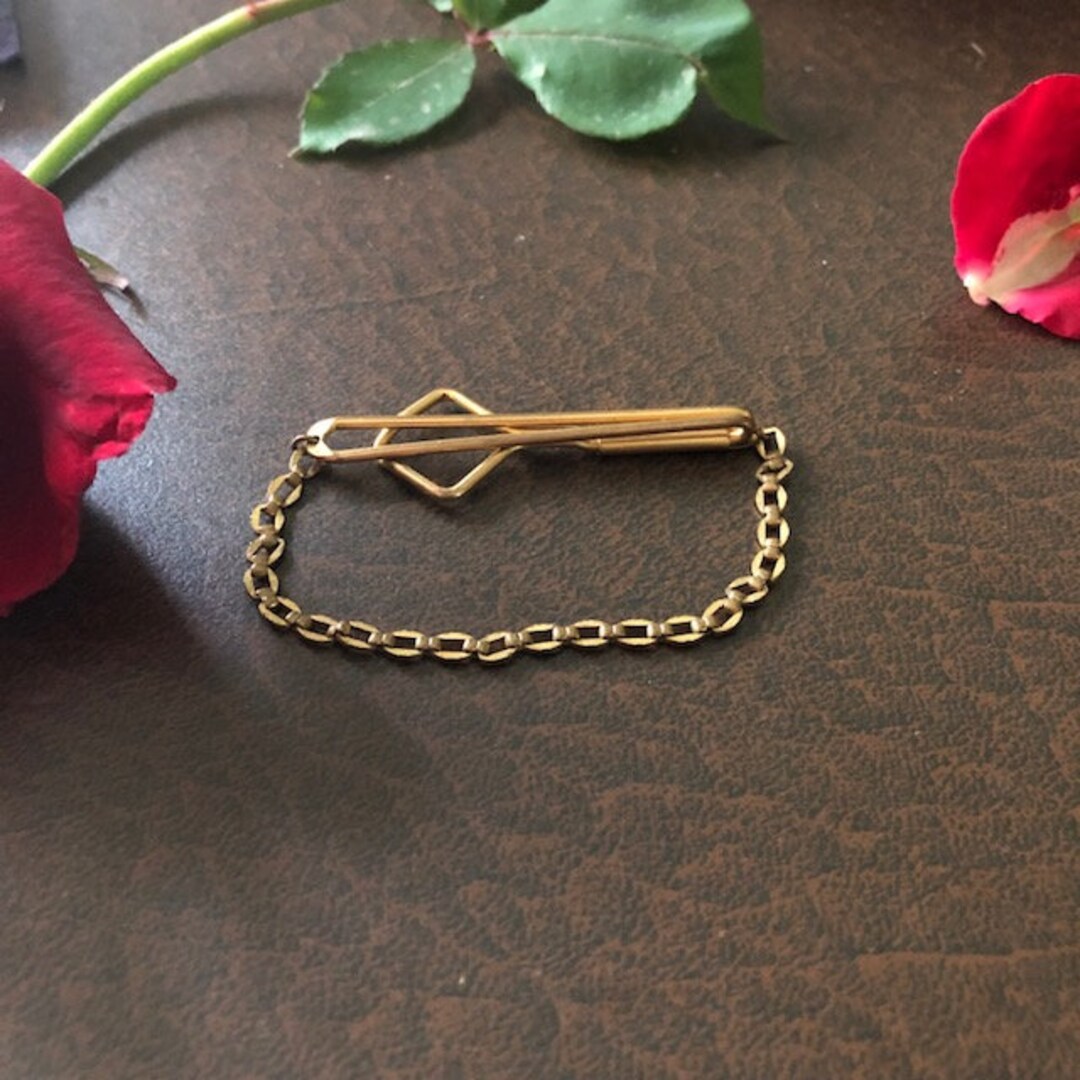Vintage SWANK Tie Bar Gold Tone Marked No 1865995 Other Pat Etsy 日本