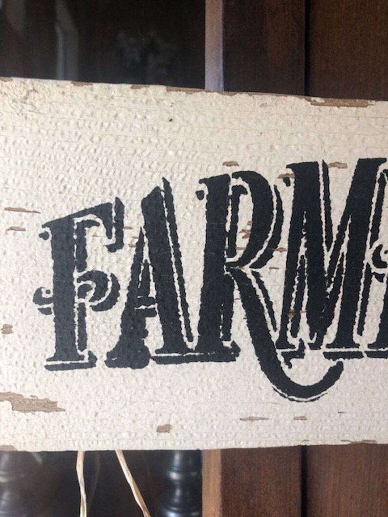 Rustic Chippy Paint Farmhouse Sign, Made From Salvaged Reclaimed Pre ...