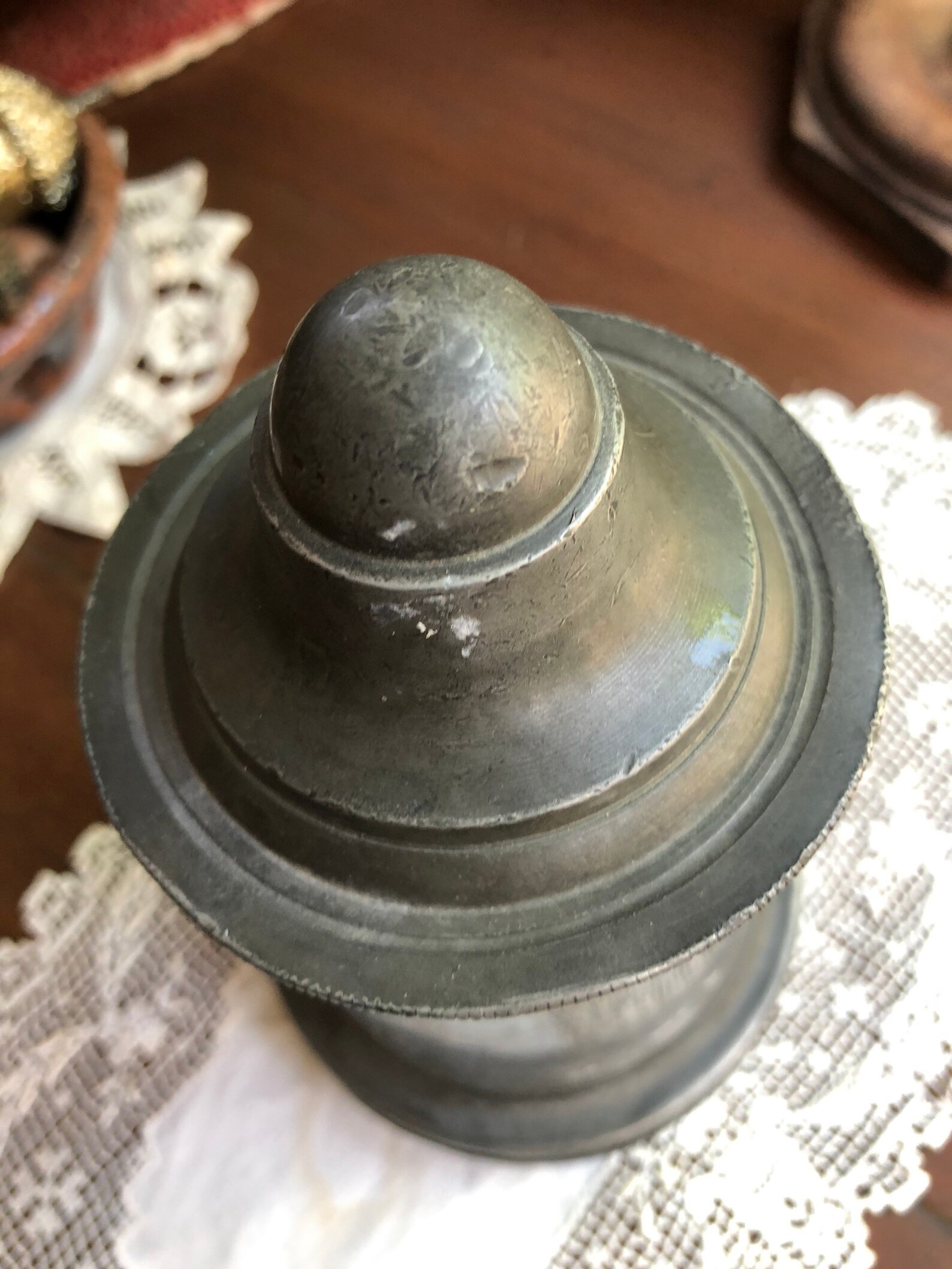 Antique Pewter Pint Ice Cream Mold 3 Piece Pewter Mold Marked Etsy