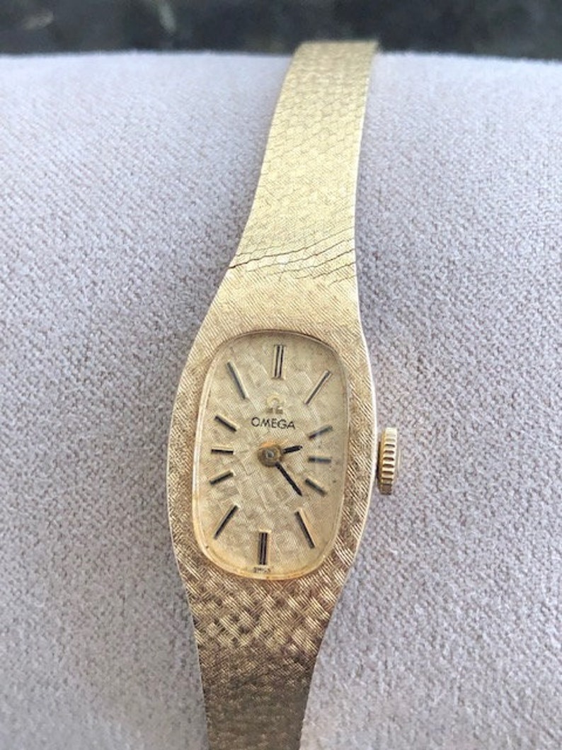 Vintage Women's 14K Gold Omega Wrist Watch With 14K Gold - Etsy