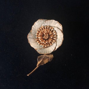 Vintage Flower Brooch Pin, Costume Jewelry