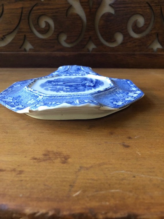 Transferware Trivet or Sauce Boat Tray. Priory Pattern, John