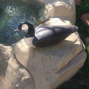Canada Goose Decoy, Possibly Carved by Joe King, Initials JMC Carved in Decoy
