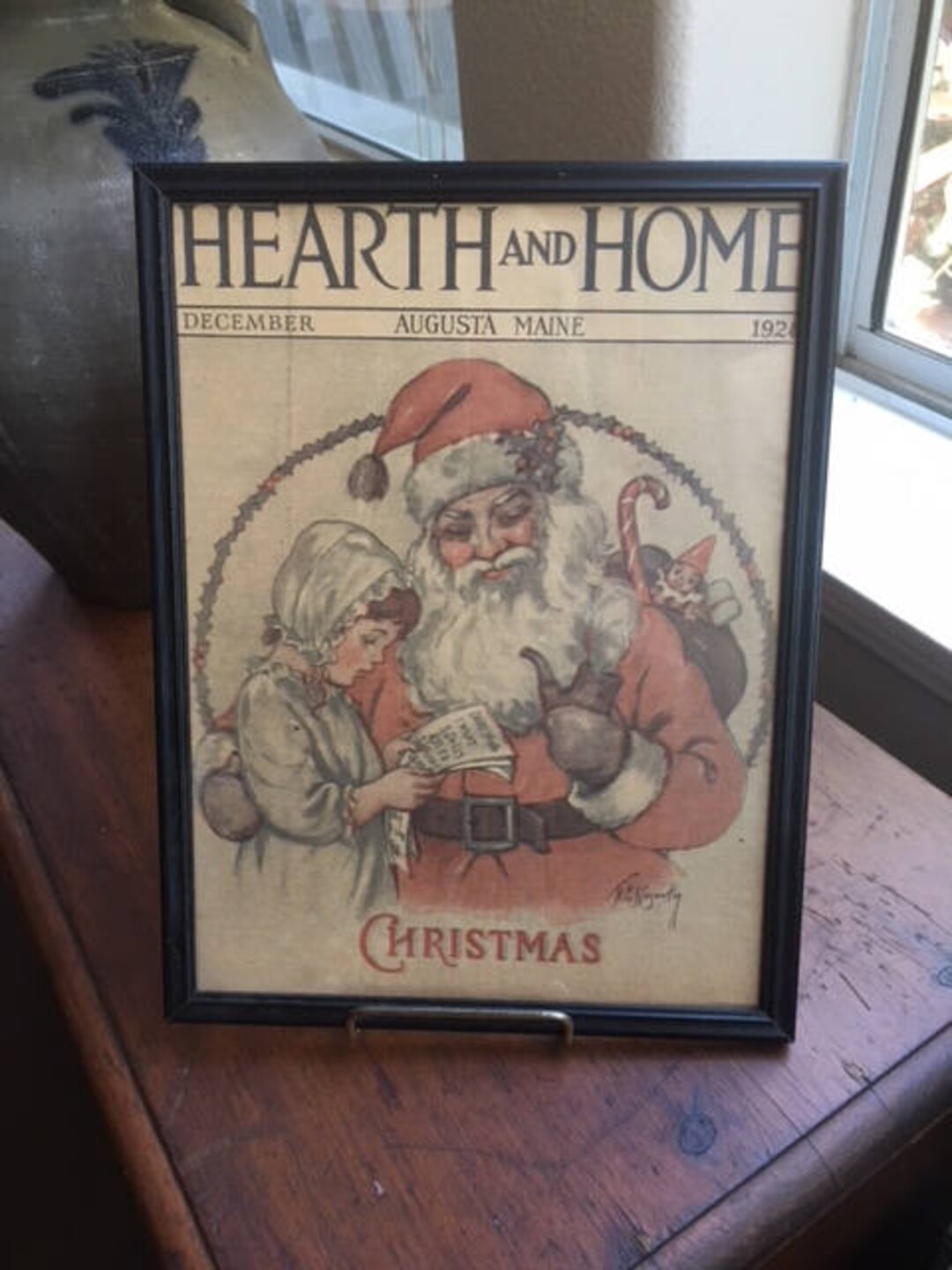 Hearth and Home Magazine Cover, Augusta Maine, December 1928 With