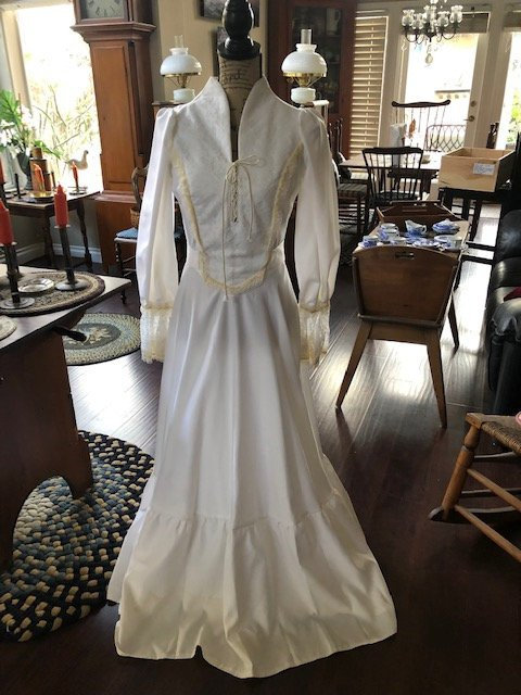 Vintage Jessica Mcclintock Pattern Hand Made White Long Dress - Etsy
