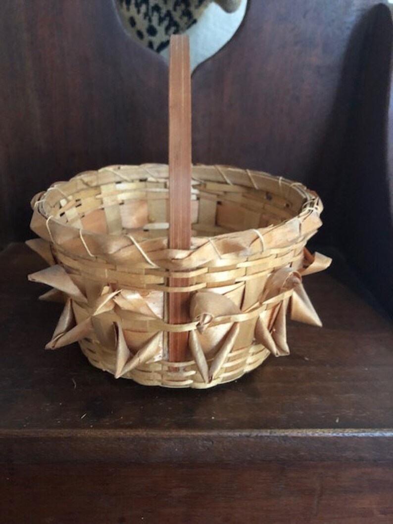 Vintage Fancy Maine Native American Handmade Basket 4.5 Etsy
