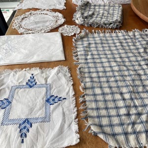 Vintage Lot of 8 Slightly Flawed Linens for Crafting or Upcycling