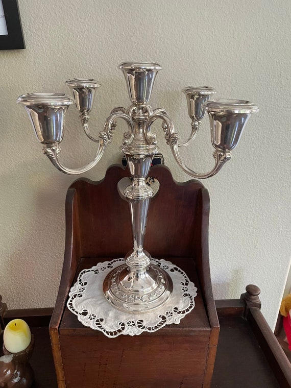 Holiday Entertaining Silver Free USA Ship Sterling Silver Candelabra Removable Branches 3 Branch Candelabra Hamilton Sterling 310