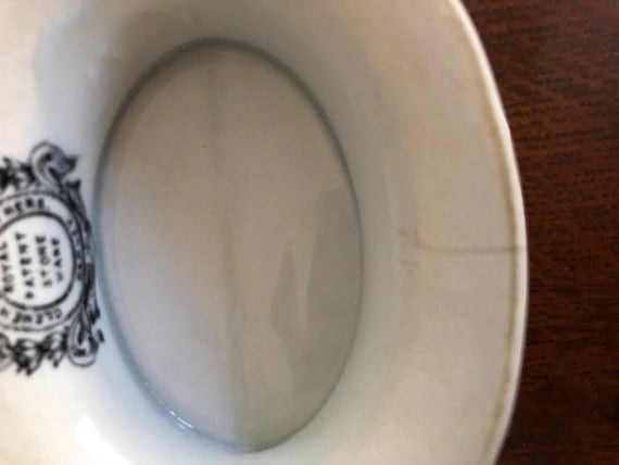 Antique White Ironstone Covered Sauce Dish, Prarie Flower Pattern