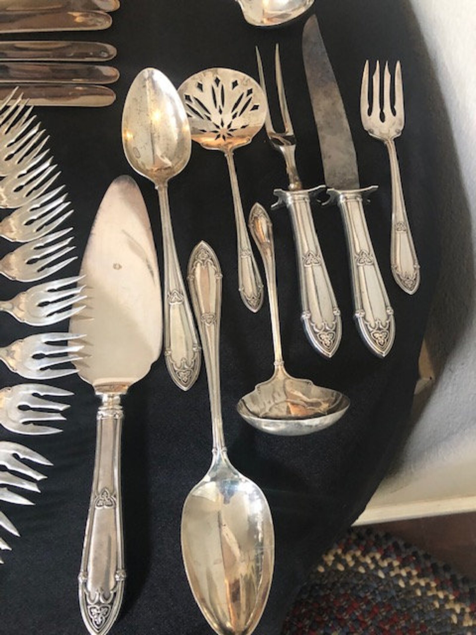 R Wallace Sterling Silver Flatware Set Rheims Pattern Marked Etsy
