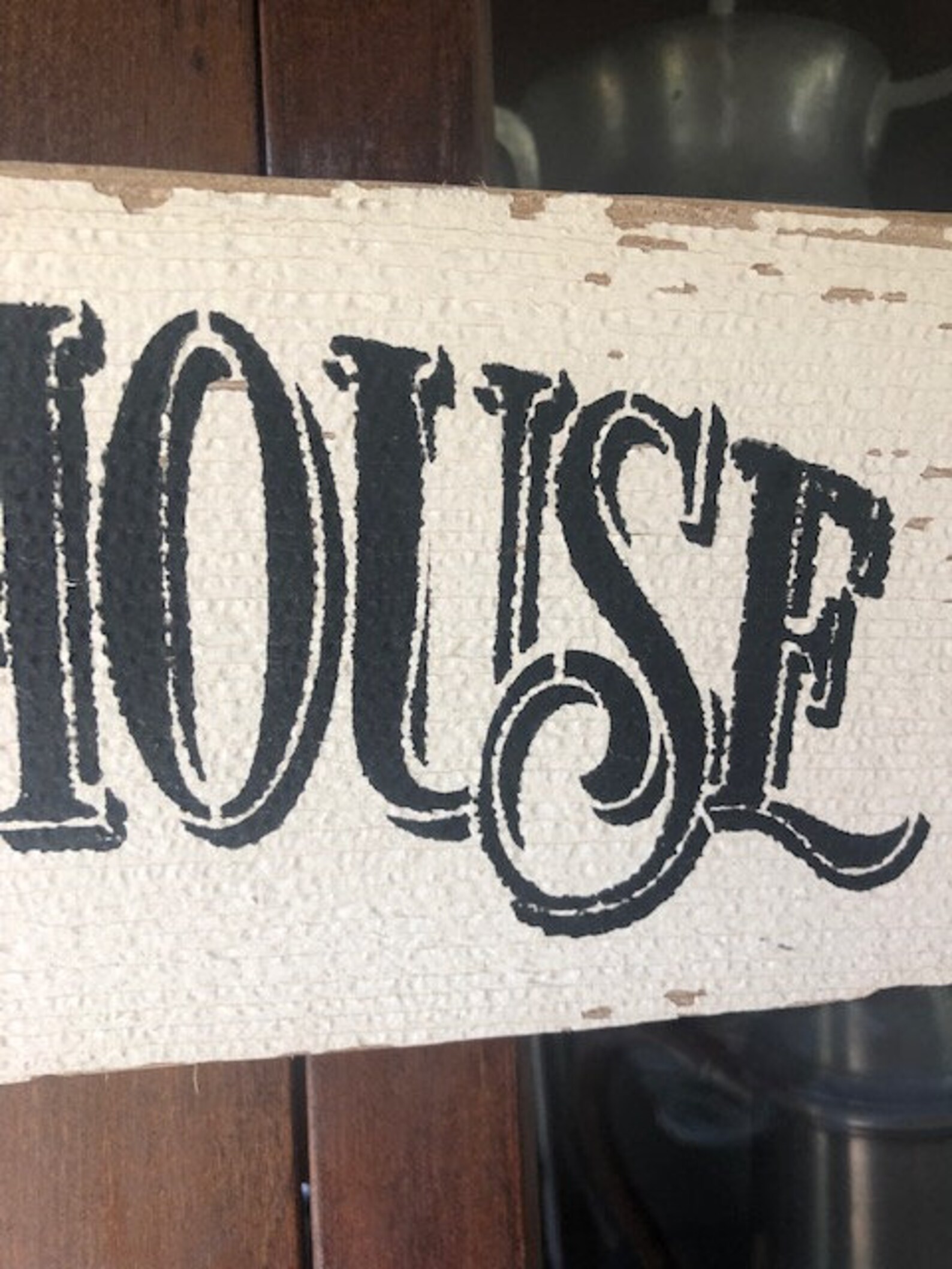 Rustic Chippy Paint Farmhouse Sign, Made From Salvaged Reclaimed Pre ...