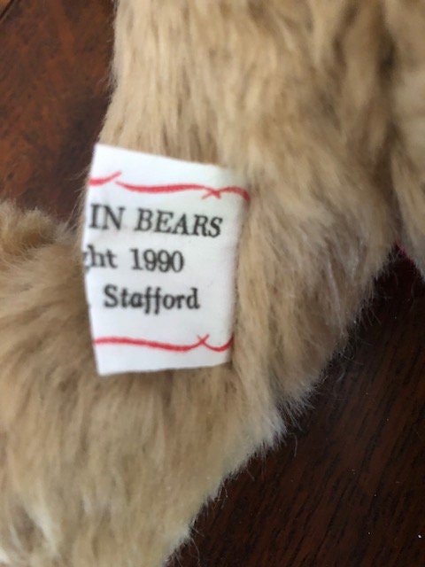 Muggins the Bear, Teddy Bear by Linda S. Stafford, Log Cabin Muggins the Bear, Teddy Bear by Linda S. Stafford, Log Cabin
