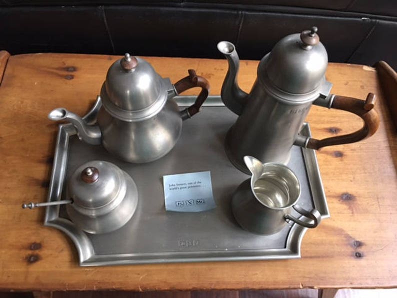 Pewter Coffee and Tea Service. With Tray. John Somers England Etsy