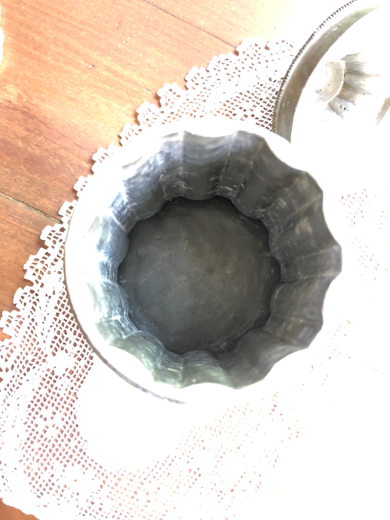 Antique Pewter Pint Ice Cream Mold 3 Piece Pewter Mold Marked Etsy