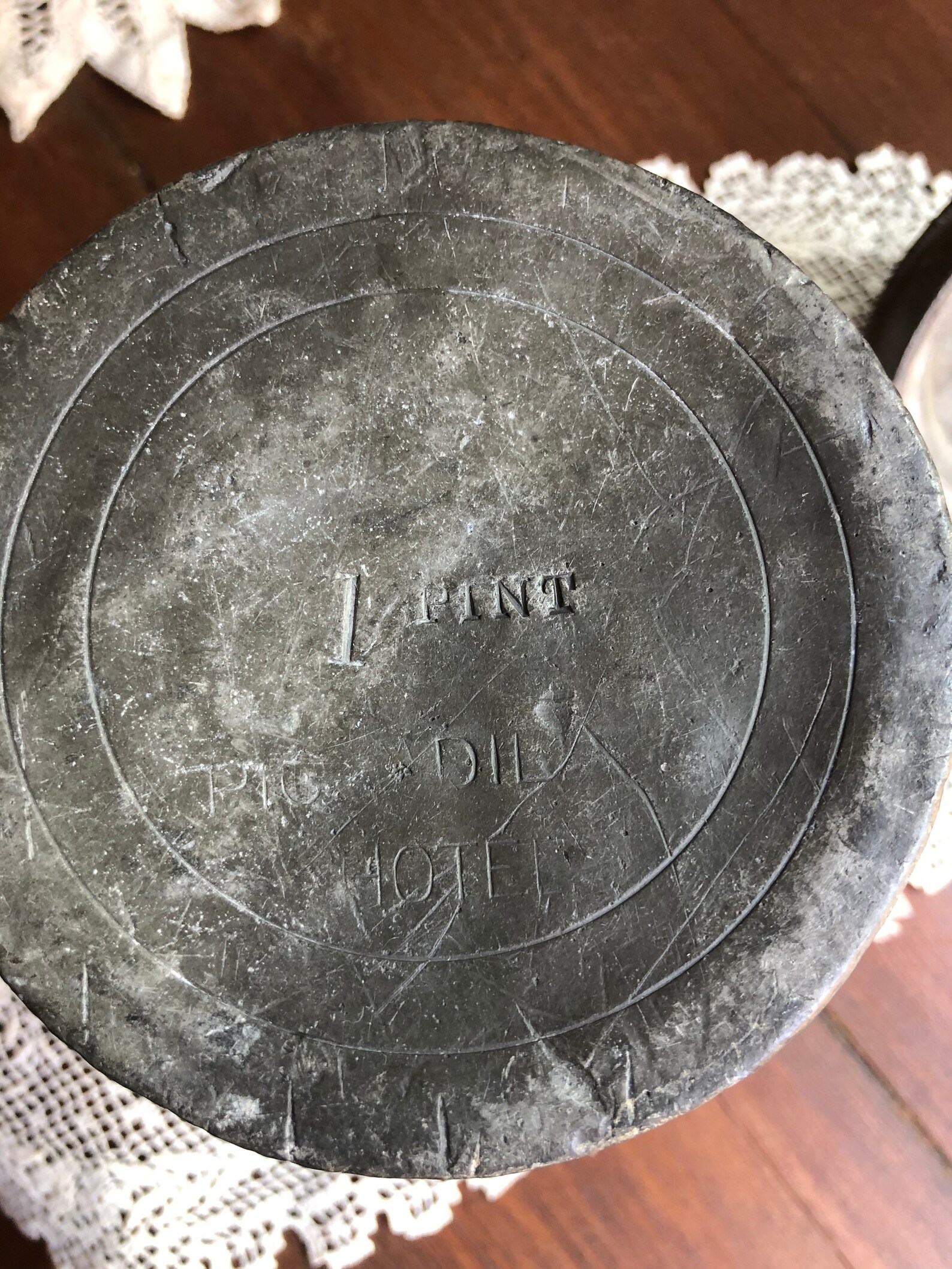 Antique Pewter Pint Ice Cream Mold 3 Piece Pewter Mold Marked Etsy