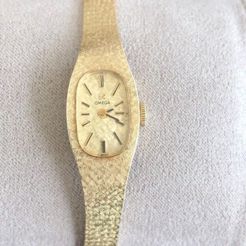 Vintage Women's 14K Gold Omega Wrist Watch With 14K Gold Band - Etsy